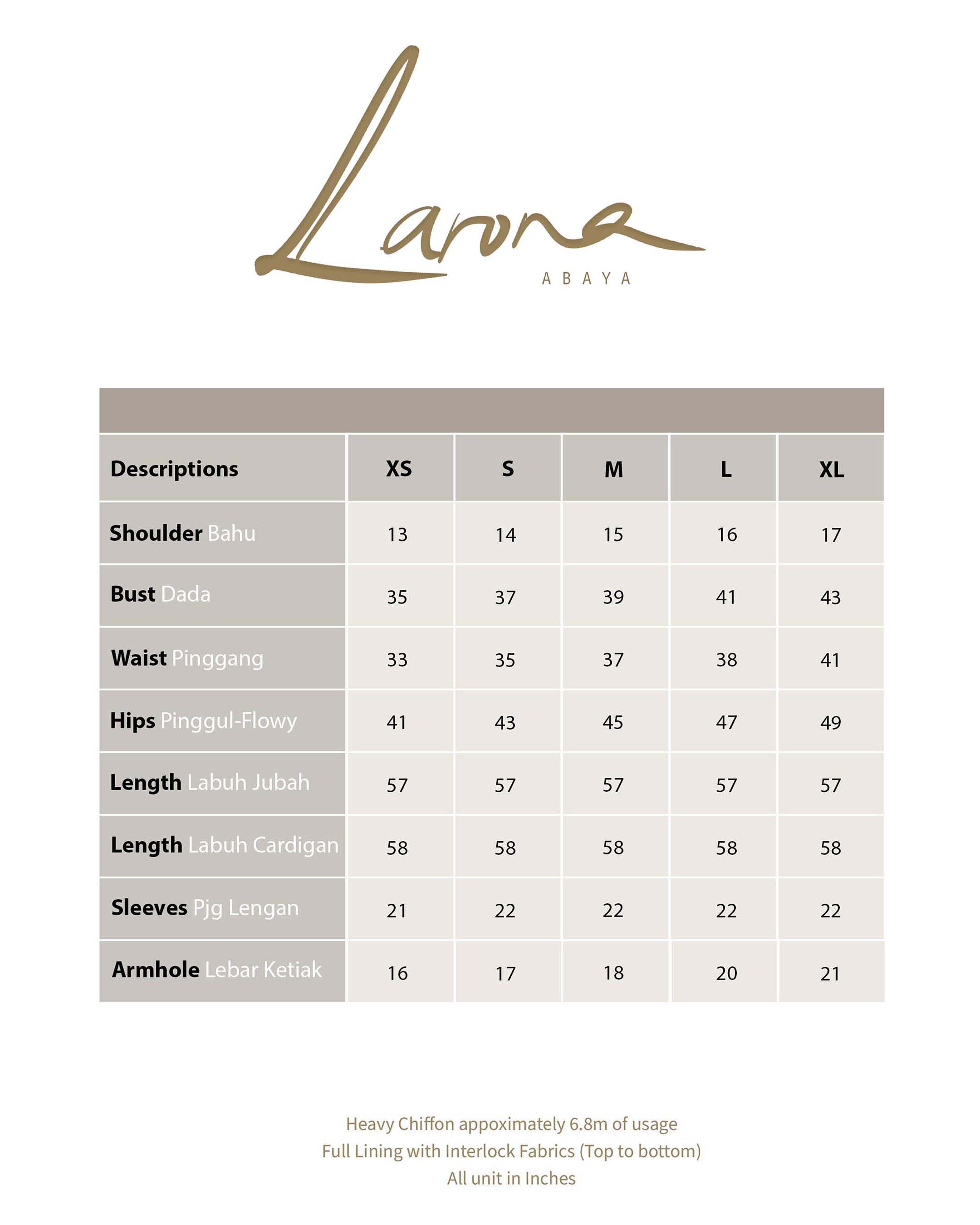 Larona Abaya - Golden Olive